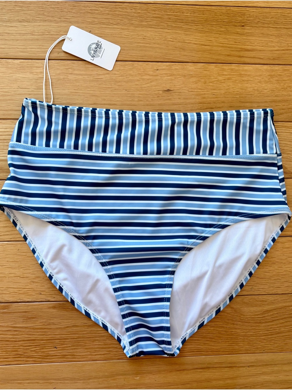 Livy&Kate Mid Rise Bikini Bottoms in Pacific